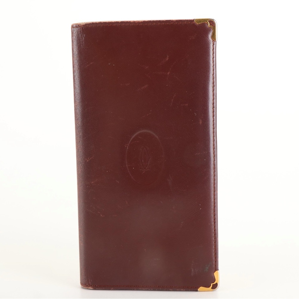 Cartier Red Burgundy Long Wallet